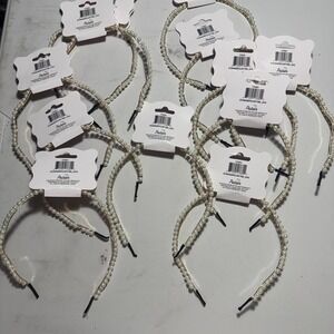 Pulsar Pearl Headband Set 10pc Pearl Embellished Headbands Fashion Accessory